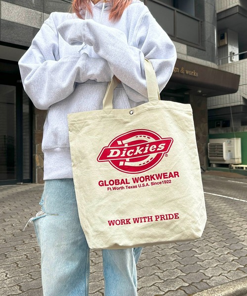 Dickies(ディッキーズ)の「Dickies / DK LOGO TC CANVAS TOTE BAG / 16826300(トートバッグ・レディース・ネイビー/ブラック/オフホワイト/レッド・ONESIZE)」の9枚目の写真