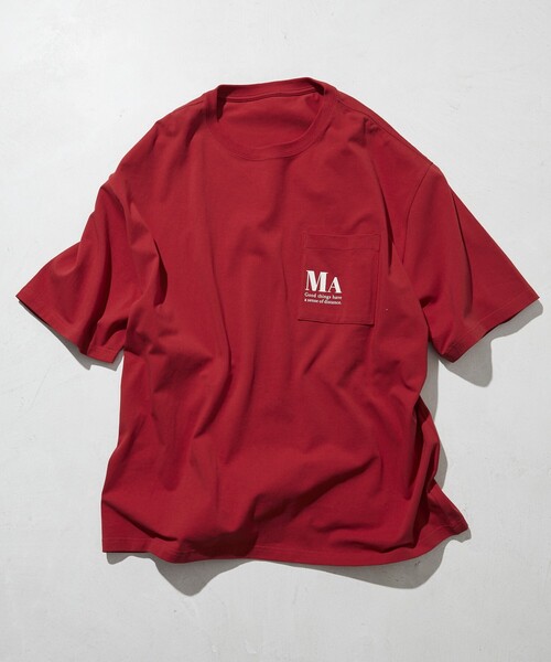 Firsthand(ファーストハンド)の「MA Firsthand/マ ファーストハンド MAコンセプトプリント ポケットTEE / オーバーサイズ 半袖Tシャツ / ボックスシルエット(Tシャツ/カットソー・メンズ・ブラウン/ネイビー/ホワイト/ブルー/レッド・L/M)」の5枚目の写真