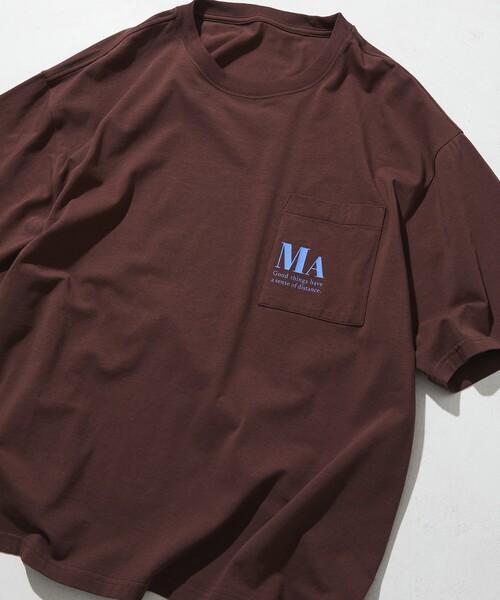 Firsthand(ファーストハンド)の「MA Firsthand/マ ファーストハンド MAコンセプトプリント ポケットTEE / オーバーサイズ 半袖Tシャツ / ボックスシルエット(Tシャツ/カットソー・メンズ・ブラウン/ネイビー/ホワイト/ブルー/レッド・L/M)」の6枚目の写真