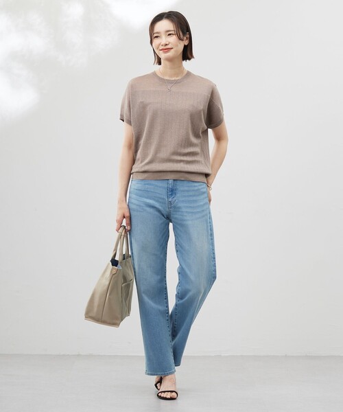 J.PRESS(ジェイプレス)の「【WEB限定カラーあり・洗える】Vis/Peスパーク ストライプ ニット(ニット/セーター・レディース・ブラウン系/ライトグレー系/ダークブラウン系/アイボリー系/イエロー系・T15/T13)」の19枚目の写真