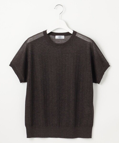 J.PRESS(ジェイプレス)の「【WEB限定カラーあり・洗える】Vis/Peスパーク ストライプ ニット(ニット/セーター・レディース・ブラウン系/ライトグレー系/ダークブラウン系/アイボリー系/イエロー系・T15/T13)」の13枚目の写真