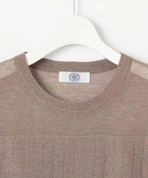 J.PRESS(ジェイプレス)の「【WEB限定カラーあり・洗える】Vis/Peスパーク ストライプ ニット(ニット/セーター・レディース・ブラウン系/ライトグレー系/ダークブラウン系/アイボリー系/イエロー系・T15/T13)」の9枚目の写真