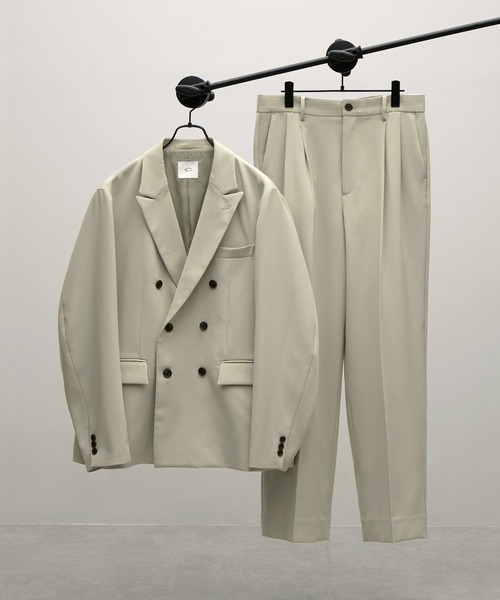ENDER PRODUCTS（エンダープロダクツ）の「【セットアップ】ダブルブレストテーラードジャケット＋タックワイドスラックスパンツ【ENDER PRODUCTS/エンダープロダクツ】（セットアップ・メンズ・ブラック/チャコールグレー/グレイッシュベージュ・M/L）」の20枚目の写真