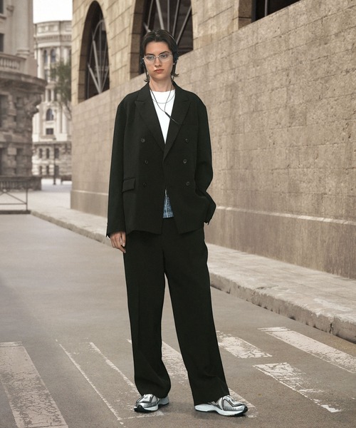 ENDER PRODUCTS（エンダープロダクツ）の「【セットアップ】ダブルブレストテーラードジャケット＋タックワイドスラックスパンツ【ENDER PRODUCTS/エンダープロダクツ】（セットアップ・メンズ・ブラック/チャコールグレー/グレイッシュベージュ・M/L）」の22枚目の写真