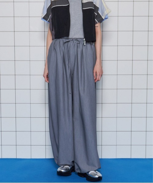 MAISON SPECIAL（メゾンスペシャル）の「Drawstring Wide Easy Pants/ドローストリングワイドイージーパンツ■セットアップ対応■（スラックス・レディース・ブラック/グレー・38/36）」の11枚目の写真