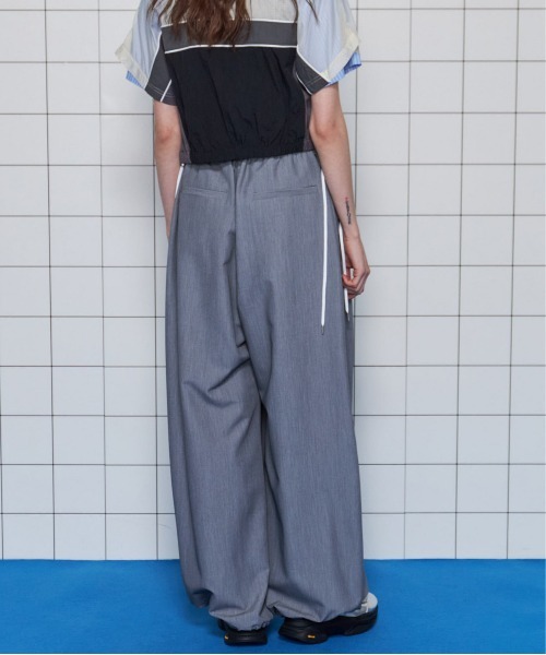 MAISON SPECIAL（メゾンスペシャル）の「Drawstring Wide Easy Pants/ドローストリングワイドイージーパンツ■セットアップ対応■（スラックス・レディース・ブラック/グレー・38/36）」の13枚目の写真