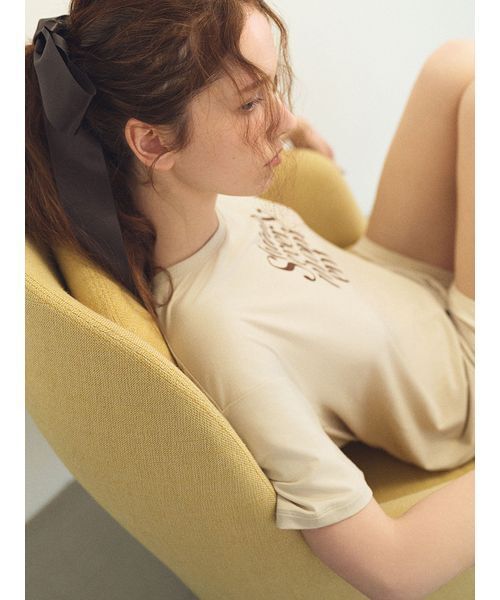 セール】【接触冷感】ロゴTシャツ&リブショートパンツセット