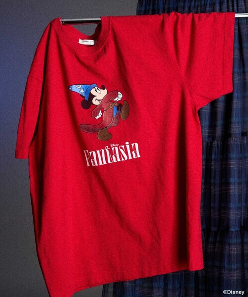 tシャツ 「DISNEY FANTASIA」 箔フロントプリント Tシャツ/ディズニー/ファンタジア/プリントTシャツ/ミッキーマウス レディース FREAK'S STORE｜【DISNEY FANTASIA】 箔フロントプリント T