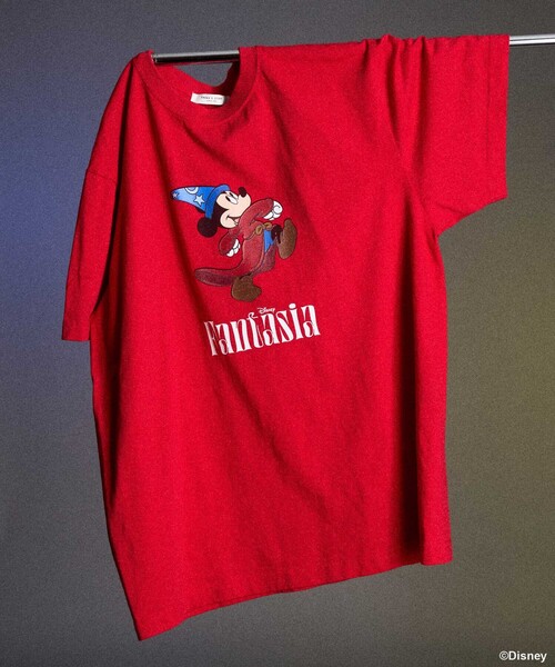 tシャツ 「DISNEY FANTASIA」 ボックスカラーフロントプリントTシャツ/ディズニー/ファンタジア/プリントTシャツ/ミッキーマウス レデ セール】【DISNEY FANTASIA】 ボックスカラーフロントプリントT