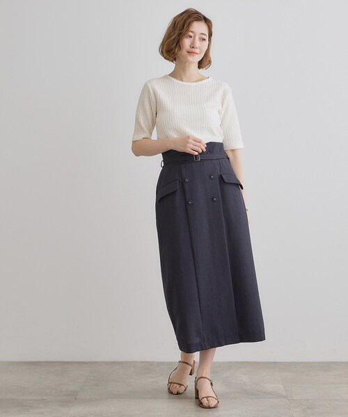 grove（グローブ）の「ジャカードハーフスリーブプルオーバー（Tシャツ/カットソー・レディース・オフホワイト/ピンク系/ブラック・01/02/03/04/05）」の17枚目の写真