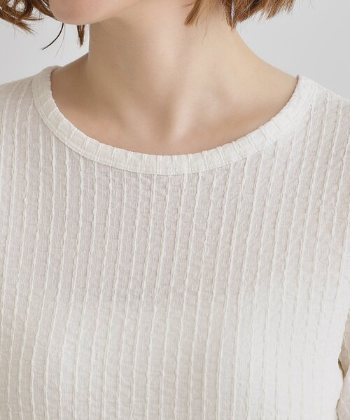 grove（グローブ）の「ジャカードハーフスリーブプルオーバー（Tシャツ/カットソー・レディース・オフホワイト/ピンク系/ブラック・01/02/03/04/05）」の12枚目の写真