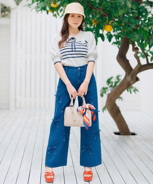 WILLSELECTION（ウィルセレクション）の「ビッグカラーロゴ刺繍ニット
