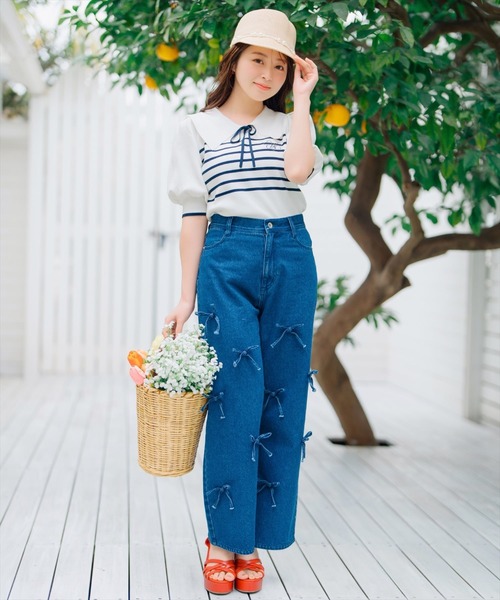 WILLSELECTION（ウィルセレクション）の「ビッグカラーロゴ刺繍ニット