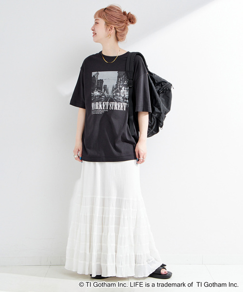 GOOD ROCK SPEED（グッドロックスピード）の「GOOD ROCK SPEED/グッドロックスピード  LIFE PICTURE COLLECTIONハンソデb（Tシャツ/カットソー・レディース・アイボリー/ブラック/ライトグレー・FREE）」の17枚目の写真
