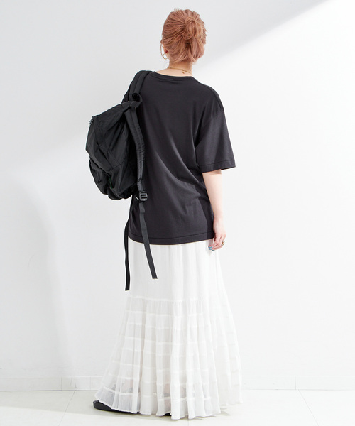 GOOD ROCK SPEED（グッドロックスピード）の「GOOD ROCK SPEED/グッドロックスピード  LIFE PICTURE COLLECTIONハンソデb（Tシャツ/カットソー・レディース・アイボリー/ブラック/ライトグレー・FREE）」の14枚目の写真