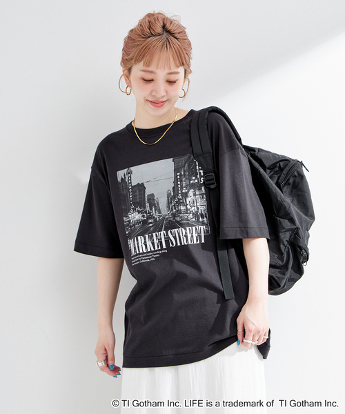 GOOD ROCK SPEED（グッドロックスピード）の「GOOD ROCK SPEED/グッドロックスピード  LIFE PICTURE COLLECTIONハンソデb（Tシャツ/カットソー・レディース・アイボリー/ブラック/ライトグレー・FREE）」の13枚目の写真
