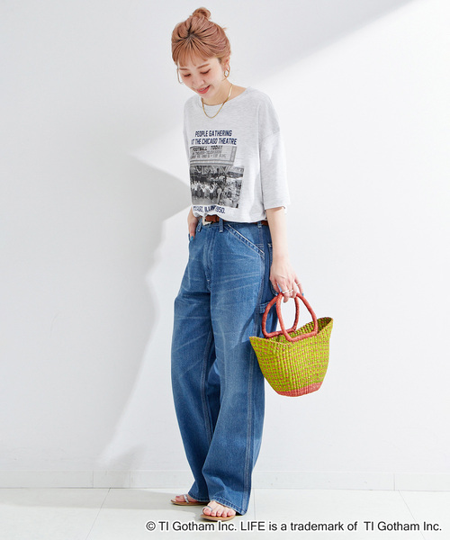 GOOD ROCK SPEED（グッドロックスピード）の「GOOD ROCK SPEED/グッドロックスピード  LIFE PICTURE COLLECTIONハンソデb（Tシャツ/カットソー・レディース・アイボリー/ブラック/ライトグレー・FREE）」の7枚目の写真