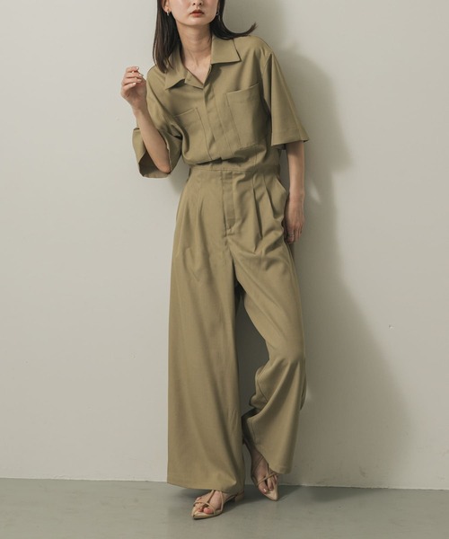 セール】ハーフスリーブジャンプスーツ（サロペット