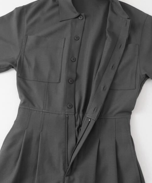 SENSE OF PLACE by URBAN RESEARCH(センスオブプレイスバイアーバンリサーチ)の「ハーフスリーブジャンプスーツ(サロペット/オーバーオール・レディース・チャコールグレー/ブラック/ベージュ・SMALL/MEDIUM)」の15枚目の写真