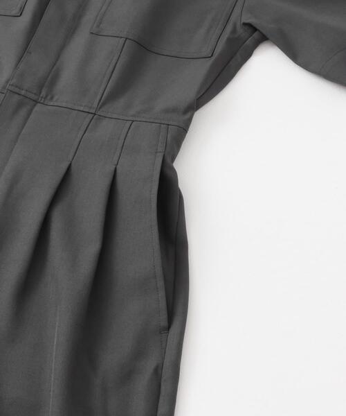 SENSE OF PLACE by URBAN RESEARCH(センスオブプレイスバイアーバンリサーチ)の「ハーフスリーブジャンプスーツ(サロペット/オーバーオール・レディース・チャコールグレー/ブラック/ベージュ・SMALL/MEDIUM)」の16枚目の写真