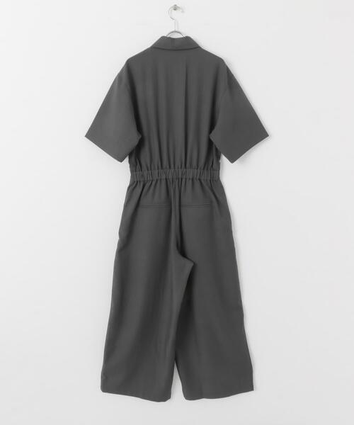 SENSE OF PLACE by URBAN RESEARCH(センスオブプレイスバイアーバンリサーチ)の「ハーフスリーブジャンプスーツ(サロペット/オーバーオール・レディース・チャコールグレー/ブラック/ベージュ・SMALL/MEDIUM)」の17枚目の写真