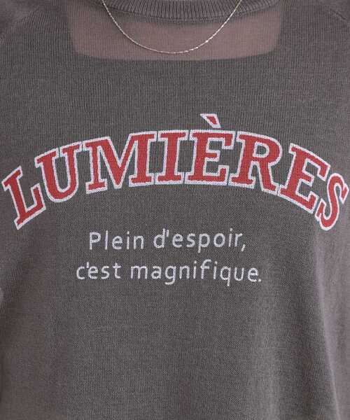 Cutie Blonde（キューティーブロンド）の「【S-LL】シアー感がこなれ見え お袖ゆったりロゴニット（ニット/セーター・レディース・ピンク系/ホワイト系4/チャコール/グリーン系その他2・02/03/04/01）」の8枚目の写真