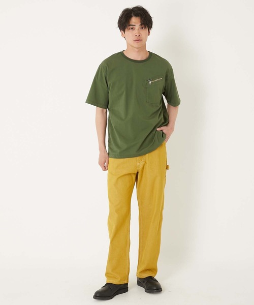 BLUE BLUE(ブルーブルー)の「カラーデニム ペインターパンツ(デニムパンツ・メンズ・ナチュラル/ダークグリーン/マスタード・SMALL/MEDIUM/LARGE/X-LARGE)」の13枚目の写真