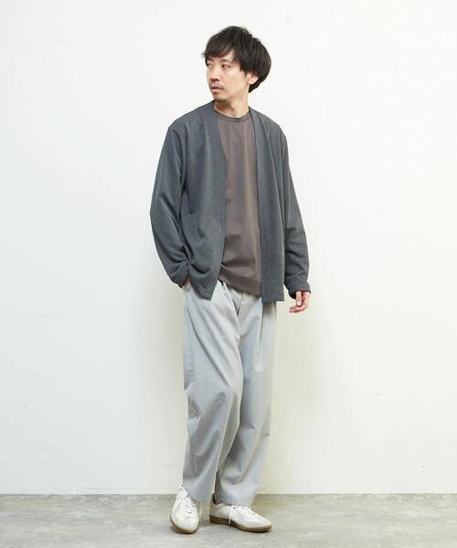 MEN'S MELROSE（メンズメルローズ）の「マーセライズドスムースクルーネックTシャツ（Tシャツ/カットソー・メンズ・グレー/ホワイト/ベージュ・2/3/4）」の9枚目の写真