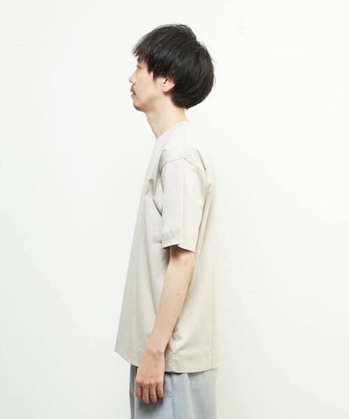 MEN'S MELROSE（メンズメルローズ）の「マーセライズドスムースクルーネックTシャツ（Tシャツ/カットソー・メンズ・グレー/ホワイト/ベージュ・2/3/4）」の11枚目の写真