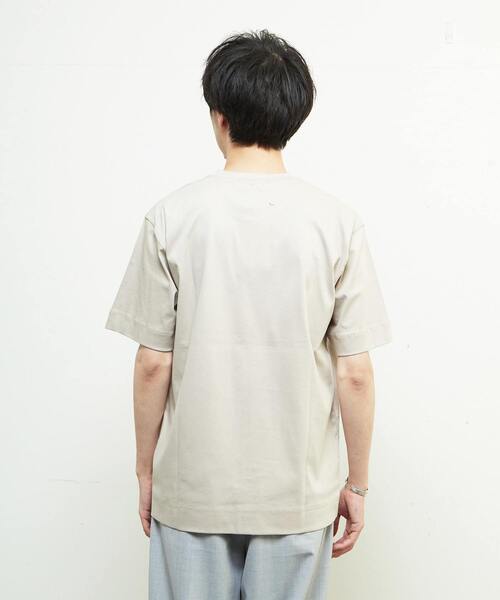 MEN'S MELROSE（メンズメルローズ）の「マーセライズドスムースクルーネックTシャツ（Tシャツ/カットソー・メンズ・グレー/ホワイト/ベージュ・2/3/4）」の12枚目の写真
