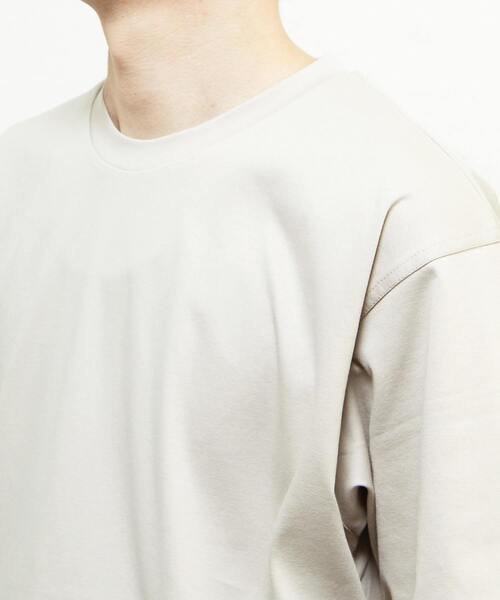 MEN'S MELROSE（メンズメルローズ）の「マーセライズドスムースクルーネックTシャツ（Tシャツ/カットソー・メンズ・グレー/ホワイト/ベージュ・2/3/4）」の14枚目の写真