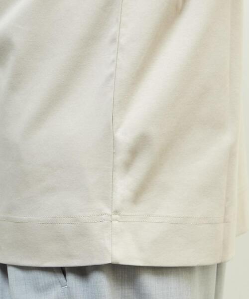 MEN'S MELROSE（メンズメルローズ）の「マーセライズドスムースクルーネックTシャツ（Tシャツ/カットソー・メンズ・グレー/ホワイト/ベージュ・2/3/4）」の16枚目の写真