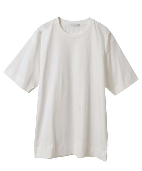 MEN'S MELROSE（メンズメルローズ）の「マーセライズドスムースクルーネックTシャツ（Tシャツ/カットソー・メンズ・グレー/ホワイト/ベージュ・2/3/4）」の17枚目の写真