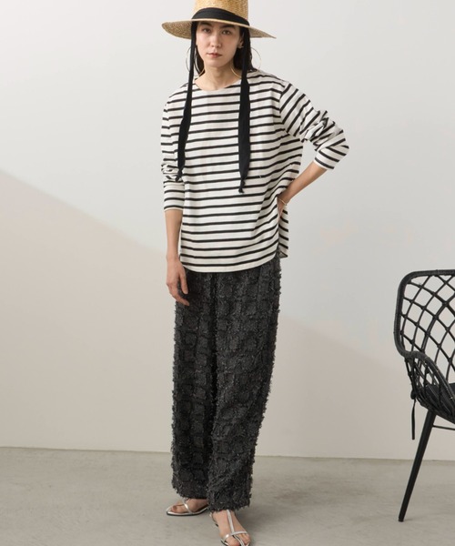 ロングスリーブボーダーカットソー（Tシャツ/カットソー