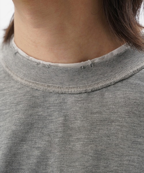 MASONPRINCE(メイソンプリンス)の「オーバーサイズ スプレー加工 バックプリント Tシャツ DT4320【MASONPRINCE】(Tシャツ/カットソー・メンズ・グレー・L/S/M/XL)」の5枚目の写真