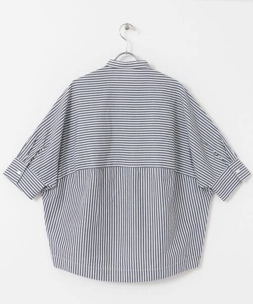 FORK&SPOON（フォークアンドスプーン）の「FORK&SPOON　ギボシコクーンショートスリーブシャツ（シャツ/ブラウス・レディース・ブルー系その他/ベージュ系その他/ブラック/ブラウン系その他・1）」の8枚目の写真