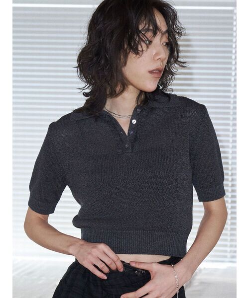 ニット セーター 「VEQUM」SHEER DRY POLO KNIT レディース VEQUM】SHEER DRY POLO KNIT（ニット/セーター）｜VEQUM（VEQUM