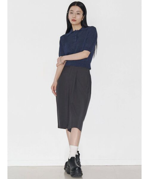 VEQUM（VEQUM）の「【VEQUM】SHEER DRY POLO KNIT（ニット/セーター・レディース・ブラック/ネイビー/ホワイト・FREE）」の18枚目の写真