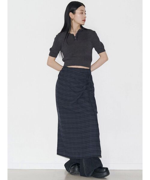 VEQUM（VEQUM）の「【VEQUM】SHEER DRY POLO KNIT（ニット/セーター・レディース・ブラック/ネイビー/ホワイト・FREE）」の14枚目の写真