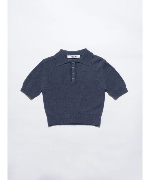VEQUM（VEQUM）の「【VEQUM】SHEER DRY POLO KNIT（ニット/セーター・レディース・ブラック/ネイビー/ホワイト・FREE）」の11枚目の写真