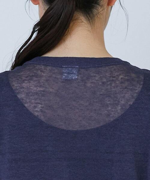 LOISIR（ロワズィール）の「リネンナイロン天竺シアーニットフリルプルオーバー（ニット/セーター・レディース・ベージュ/グレー・FREE）」の20枚目の写真