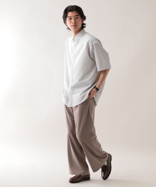 RAGEBLUE（レイジブルー）の「ラグイージー/オーバーサイズストライプシャツ（シャツ/ブラウス・メンズ・ライトブルー/グレー系その他・MEDIUM/LARGE）」の5枚目の写真