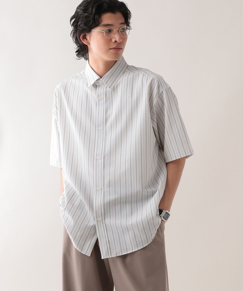 RAGEBLUE（レイジブルー）の「ラグイージー/オーバーサイズストライプシャツ（シャツ/ブラウス・メンズ・ライトブルー/グレー系その他・MEDIUM/LARGE）」の7枚目の写真