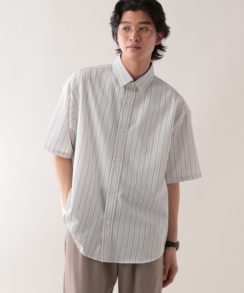 RAGEBLUE（レイジブルー）の「ラグイージー/オーバーサイズストライプシャツ（シャツ/ブラウス・メンズ・ライトブルー/グレー系その他・MEDIUM/LARGE）」の8枚目の写真