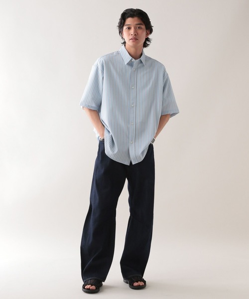 RAGEBLUE（レイジブルー）の「ラグイージー/オーバーサイズストライプシャツ（シャツ/ブラウス・メンズ・ライトブルー/グレー系その他・MEDIUM/LARGE）」の10枚目の写真