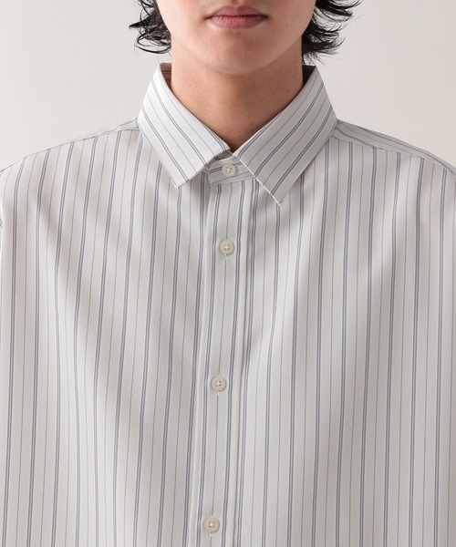 RAGEBLUE（レイジブルー）の「ラグイージー/オーバーサイズストライプシャツ（シャツ/ブラウス・メンズ・ライトブルー/グレー系その他・MEDIUM/LARGE）」の18枚目の写真