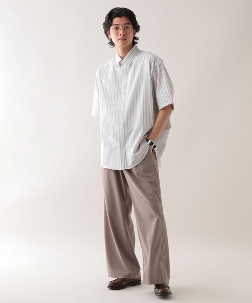 RAGEBLUE（レイジブルー）の「ラグイージー/オーバーサイズストライプシャツ（シャツ/ブラウス・メンズ・ライトブルー/グレー系その他・MEDIUM/LARGE）」の3枚目の写真