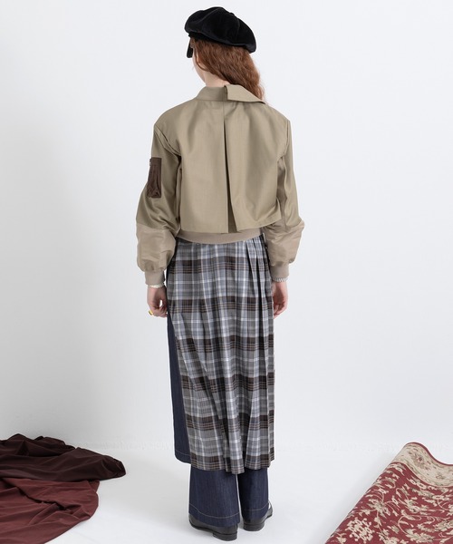 AULA AILA(アウラアイラ)の「チェックデニムコンビネーションサロペット(サロペット/オーバーオール・レディース・ブラック/グレー/ブルー・0/1)」の16枚目の写真