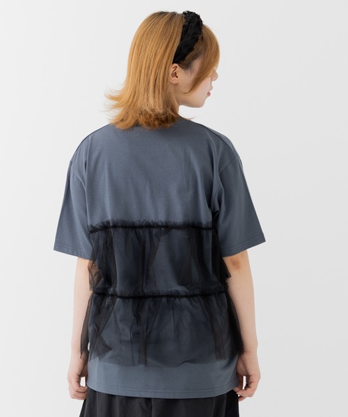 JAM & LINK(ジャムアンドリンク)の「ランダムチュール 半袖Tシャツ 【リンクコーデ】(Tシャツ/カットソー・レディース・ホワイト/チャコールグレー・M/L)」の18枚目の写真