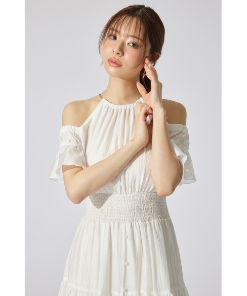 rienda（リエンダ）の「【AKB48 秋山由奈さん着用アイテム】2WAYホルターネックロンパース＆ワンピース 夏服（ワンピース・レディース・ライトグリーン/ブラック/ライトピンク/ホワイト・SMALL/MEDIUM）」の10枚目の写真
